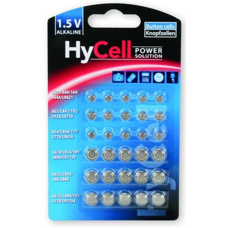 BATERII, ACUMULATOARE, INCARCATOARE ANSMANN - LR set 30 bucati (AG1, AG3, AG4, AG10, AG12, AG13) HyCell